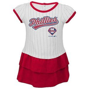 Baby Girls Philadelphia Phillies Cheer Dress&Diaper Cover 0-3 Months NWT